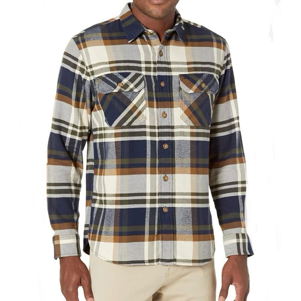 PENDLETON | Men's Long Sleeve Super Soft Burnside Flannel Shirt‎ Button | Large